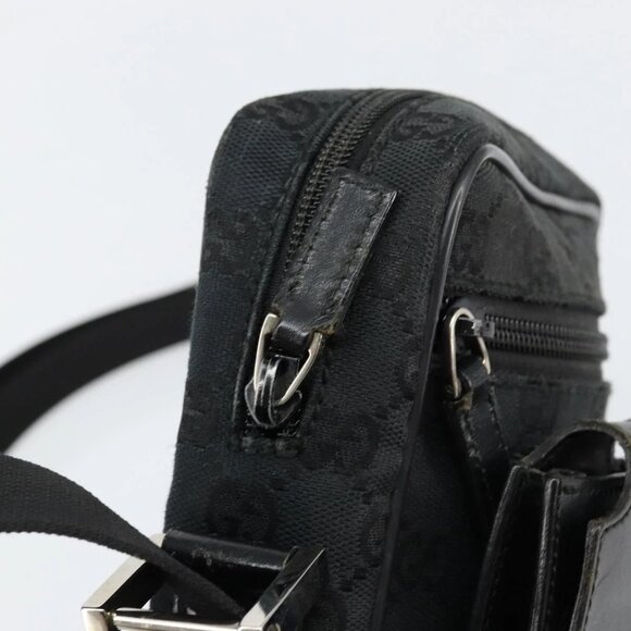 GUCCI GG Canvas Shoulder Bag Black Auth 152032 - Picture 9 of 16